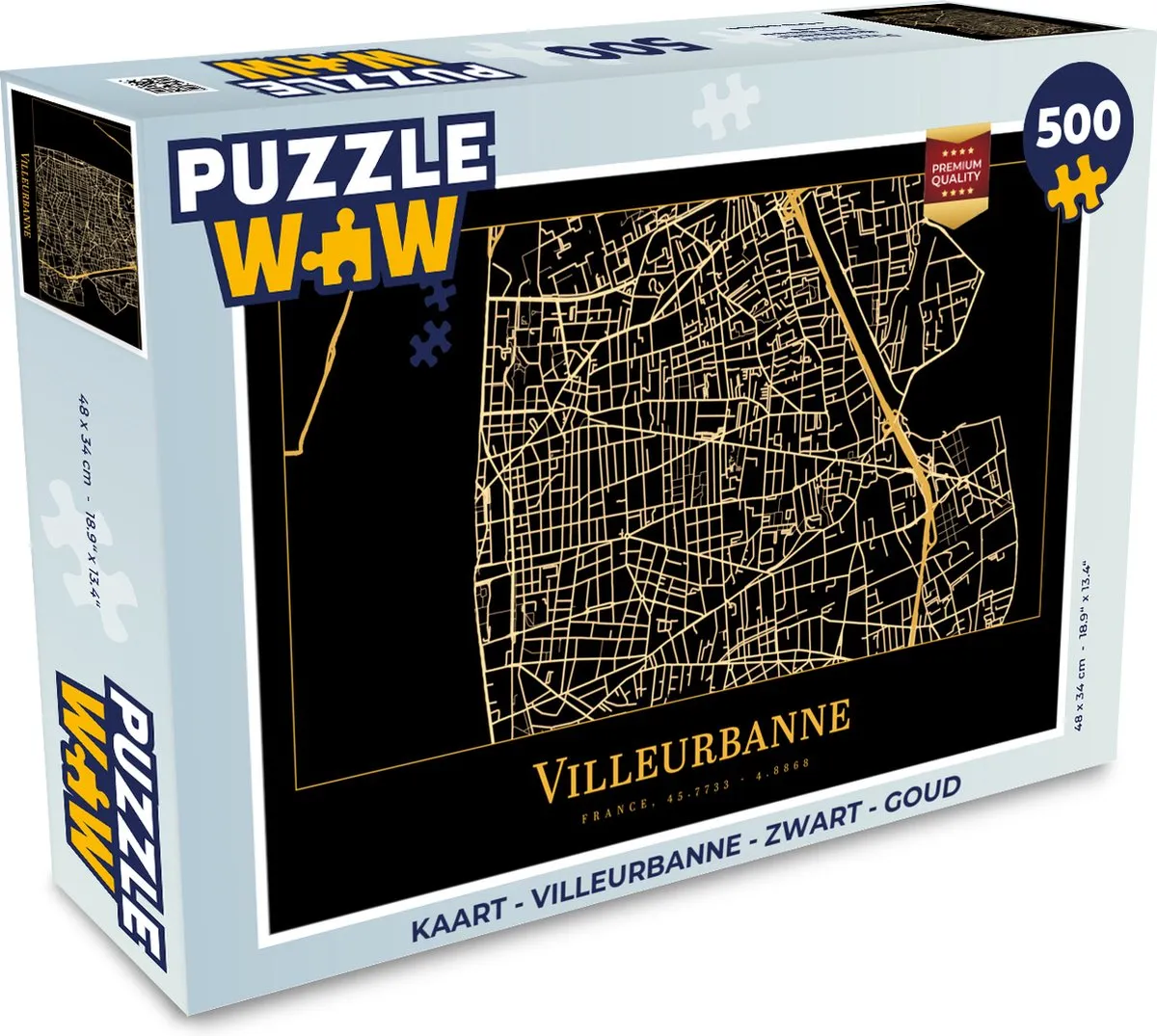 PuzzleWow Villeurbanne Legpuzzel 500 Stuks