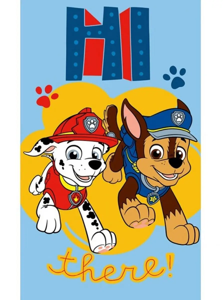Paw Patrol Hallo Daar, handdoek, gezichtshanddoek, handdoek 30x50 cm