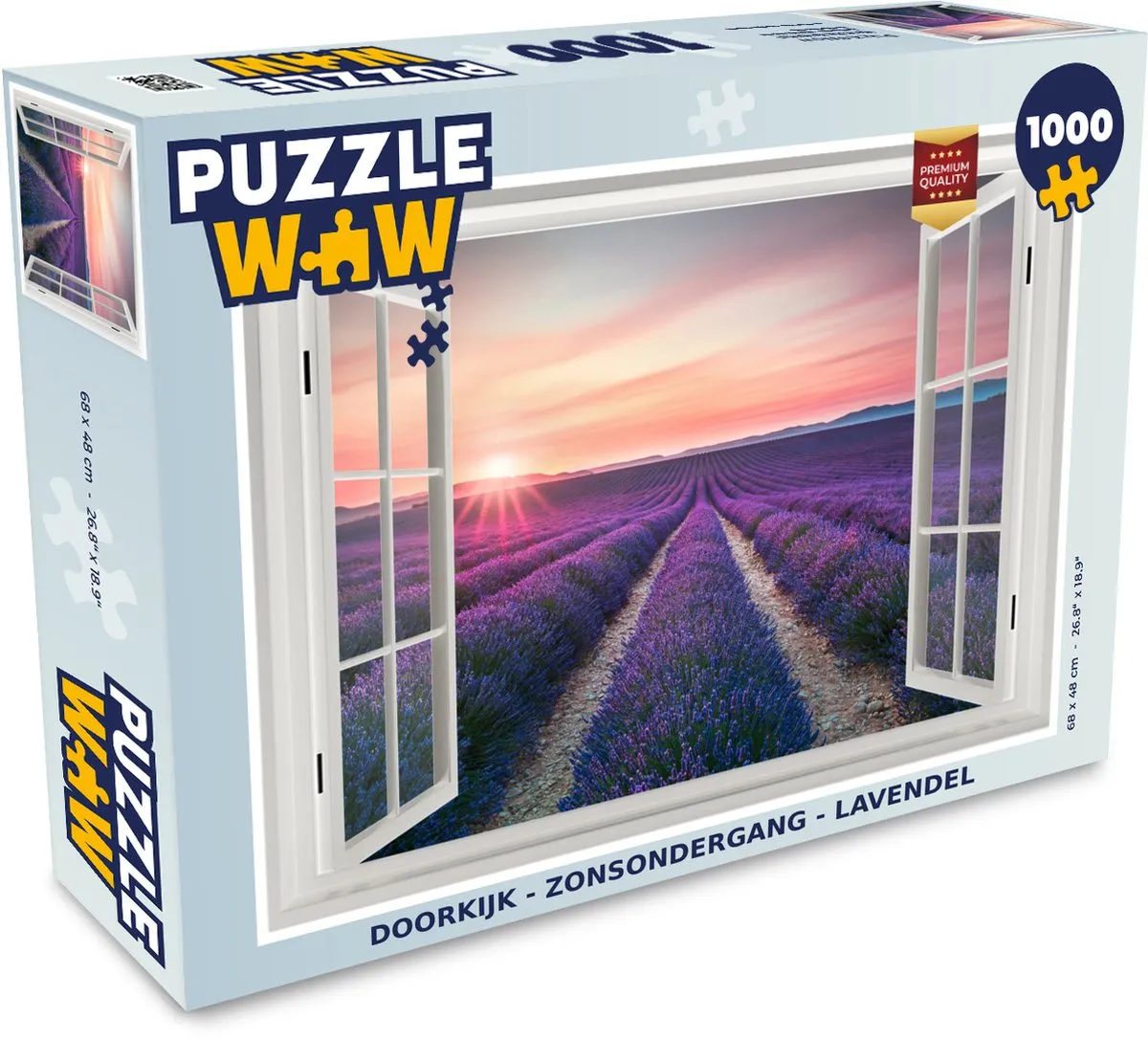 PuzzleWow Doorkijk Zonsondergang Legpuzzel 1000 Stuks