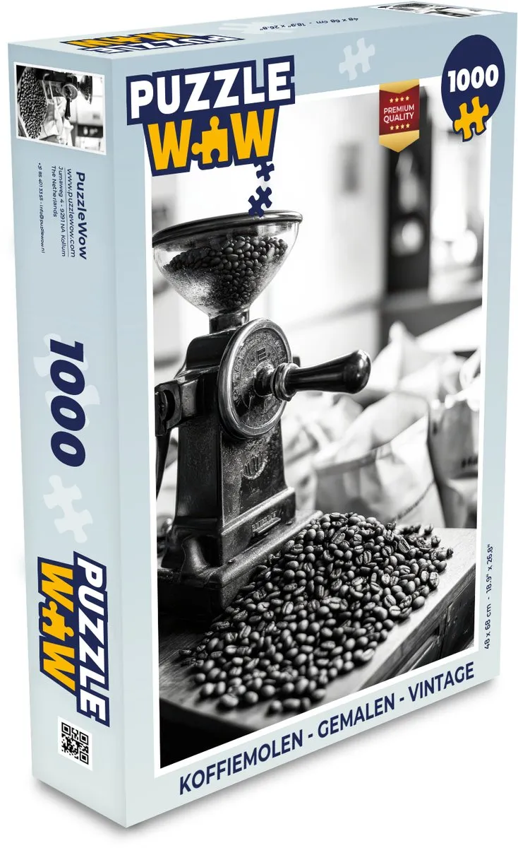 PuzzleWow Koffiemolen Puzzel 1000 Stuks