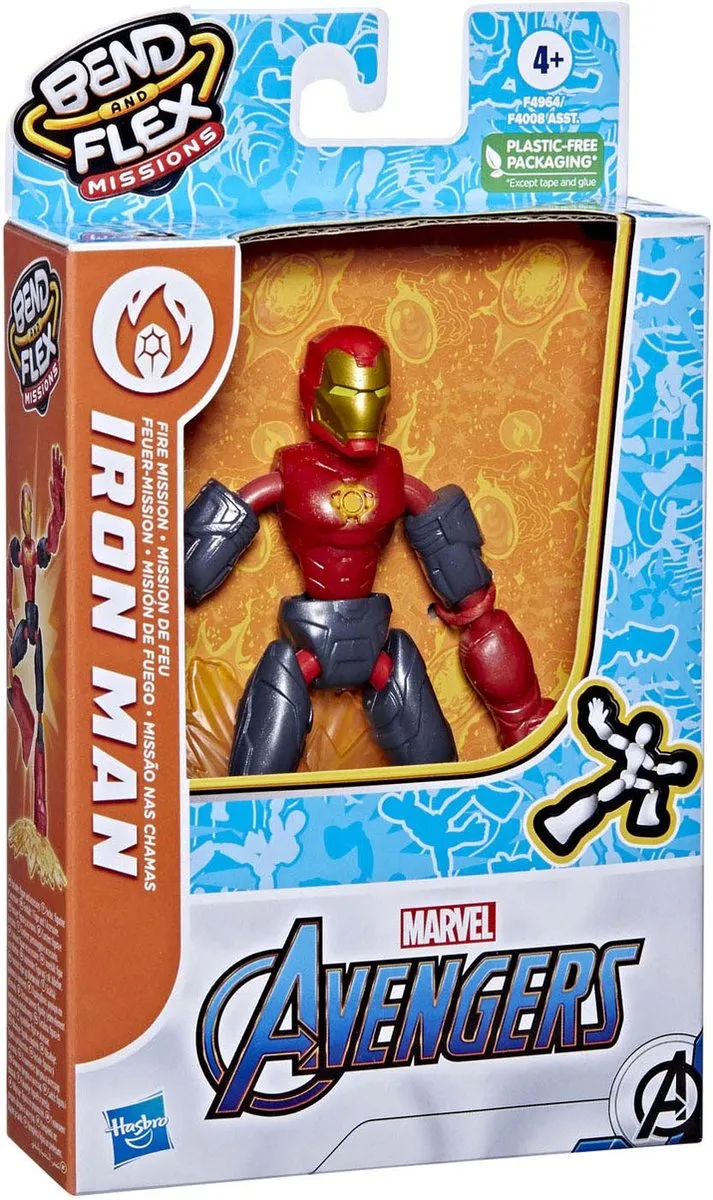 Spider-Man Marvel Avengers Bend N Flex Missions Iron Man Fire Mission Speelfiguur