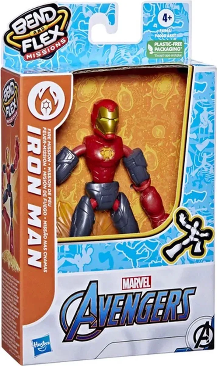 Spider-Man Marvel Avengers Bend N Flex Missions Iron Man Fire Mission Speelfiguur