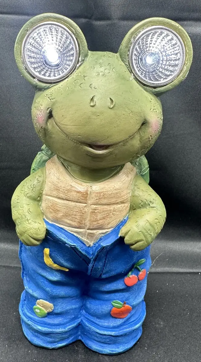 Polyresin solarlamp "schildpad in jeans"
