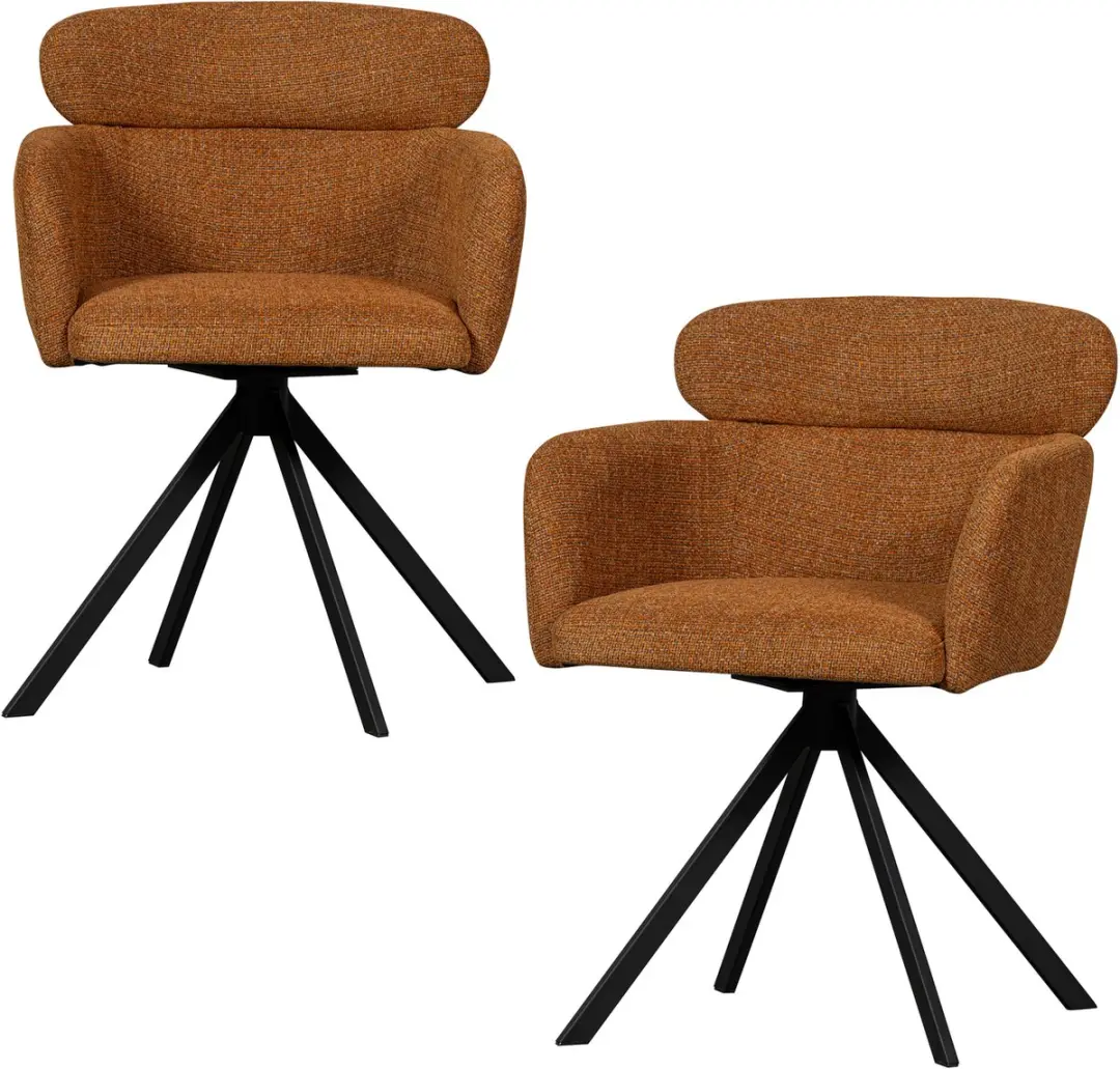 WOOOD Fenne Draaibare Eetkamerstoelen