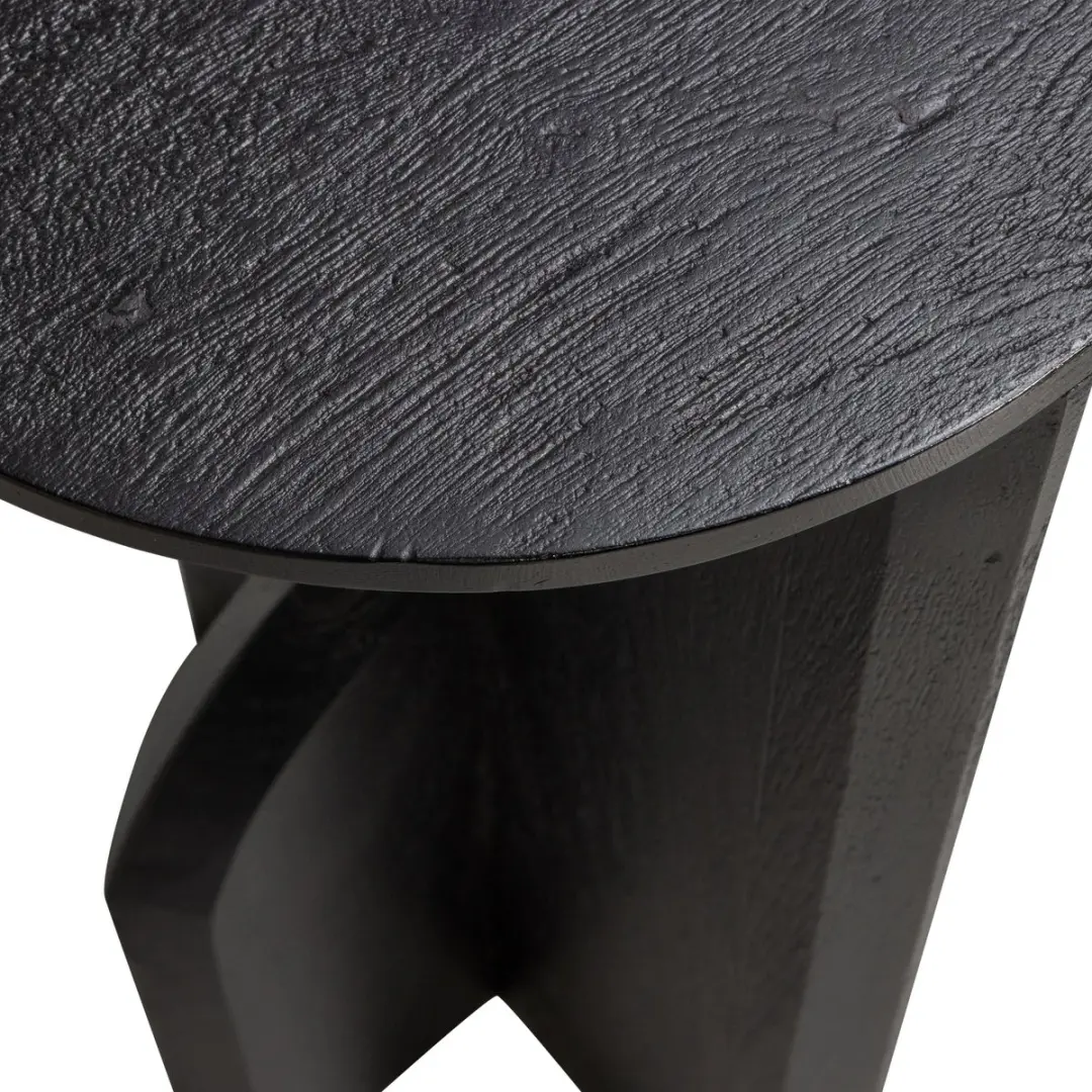 WOOOD Kioni Bijzettafel Acacia - Zwart 58x30x30cm - afbeelding 5 van 6