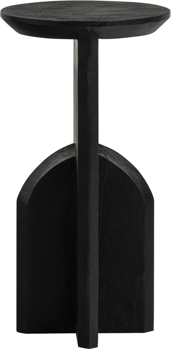 WOOOD Kioni Bijzettafel Acacia - Zwart 58x30x30cm - afbeelding 6 van 6