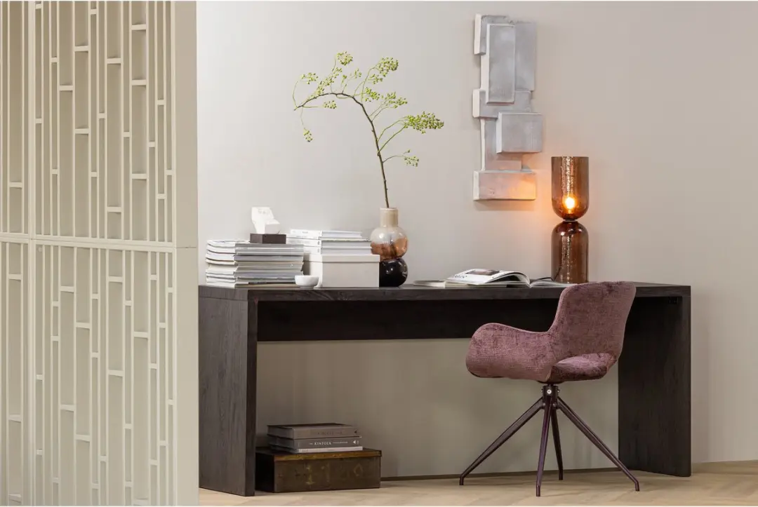 WOOOD Maan Sidetable 200x45cm Donkerbruin - afbeelding 6 van 6