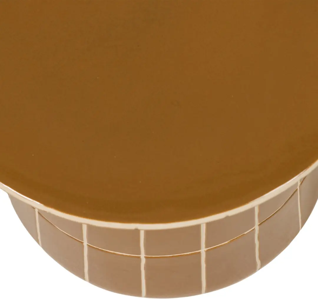 WOOOD Plu Bijzettafel Keramiek 38cm - Honinggeel - afbeelding 4 van 5