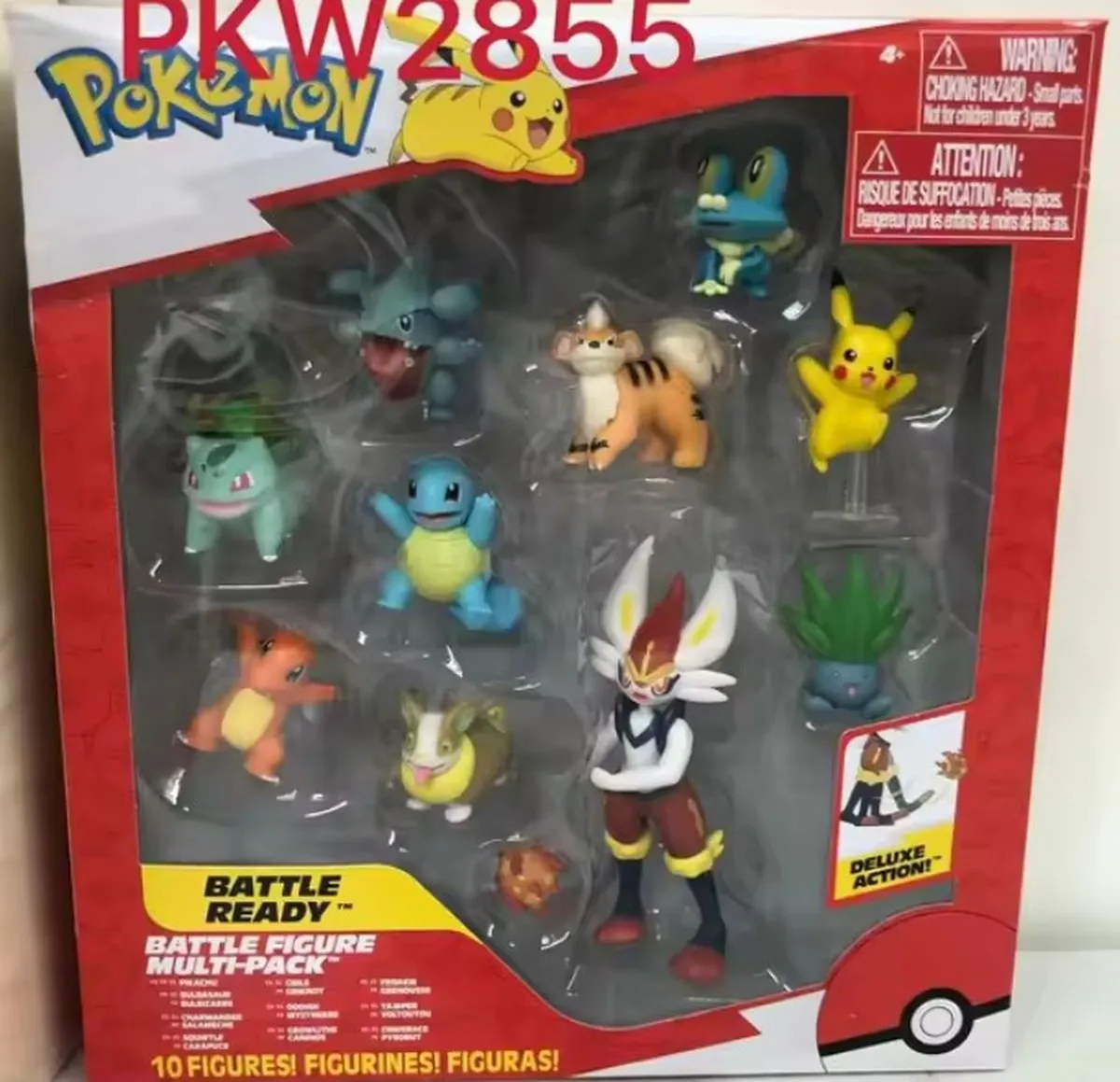 Pokémon Battle Figures - 10 Stuks - Rood