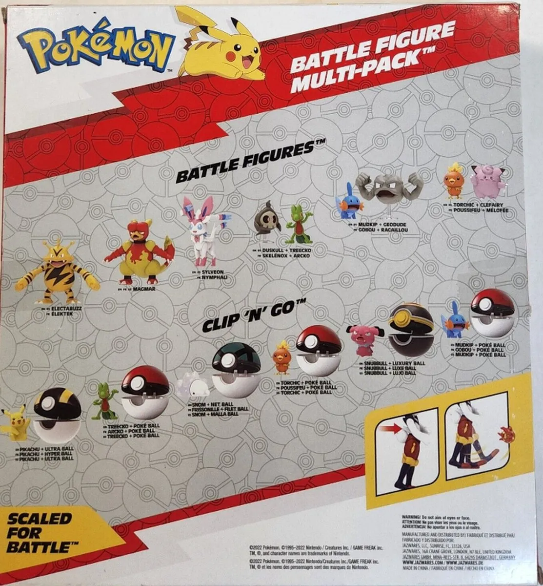 Pokémon Battle Figures - 10 Stuks - Rood