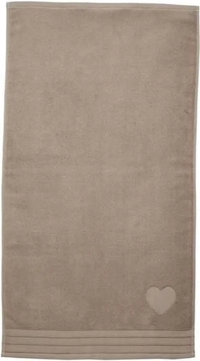 Riviera Maison Heart Strandlaken - 100x180 cm - Taupe