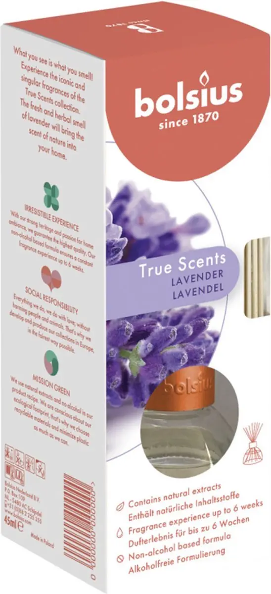 Bolsius True Scents Geurdiffuser 45ml - Lavendel - Blauw-paars - afbeelding 3 van 5