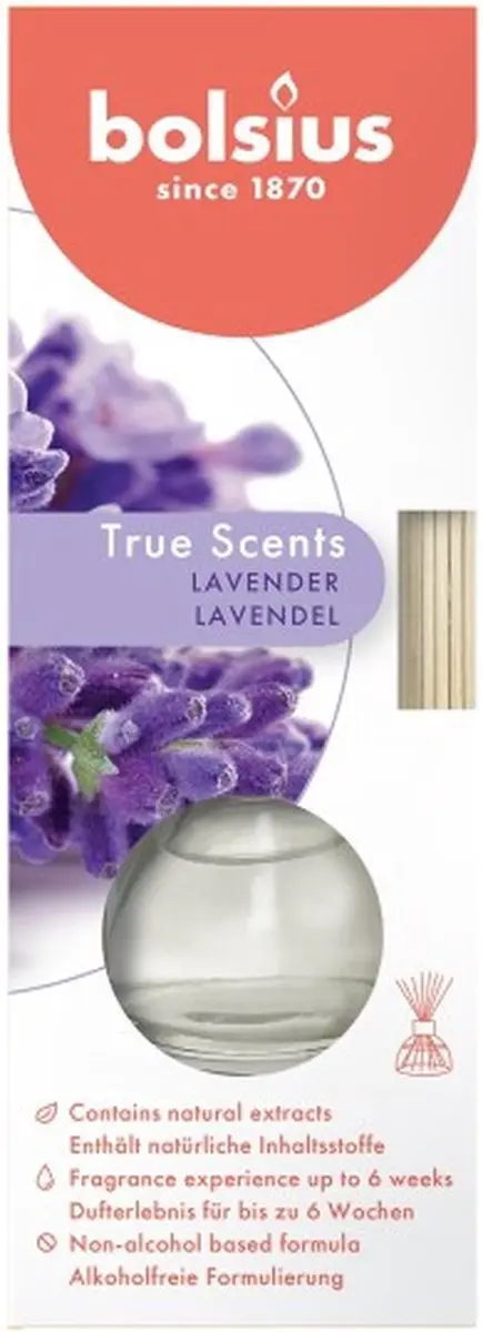 Bolsius True Scents Geurdiffuser 45ml - Lavendel - Blauw-paars - afbeelding 5 van 5