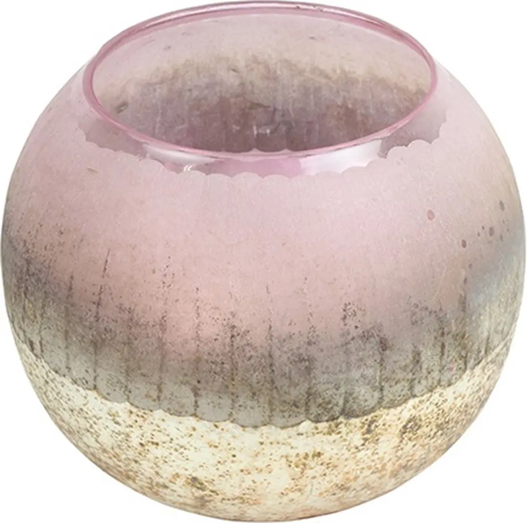 Theelichth convex ro Katica XL roze