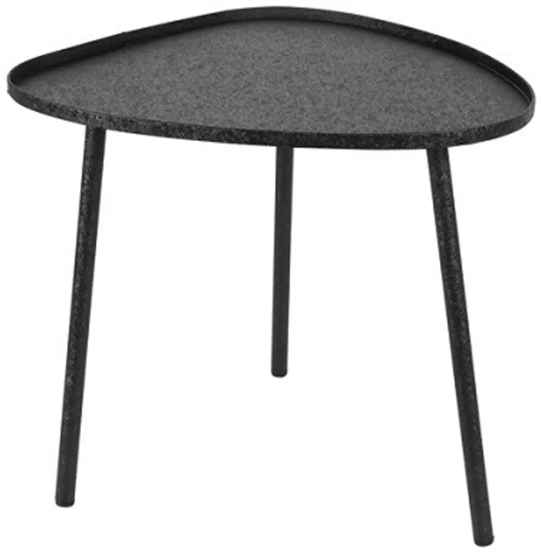 Countryfield-bijzettafel-salontafel-organische vorm-gehamerd zwart
