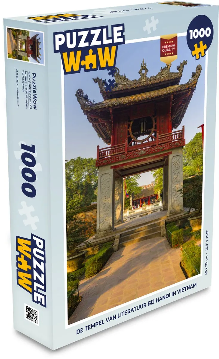 PuzzleWow Hanoi Tempel Legpuzzel 1000 Stuks - Multicolor