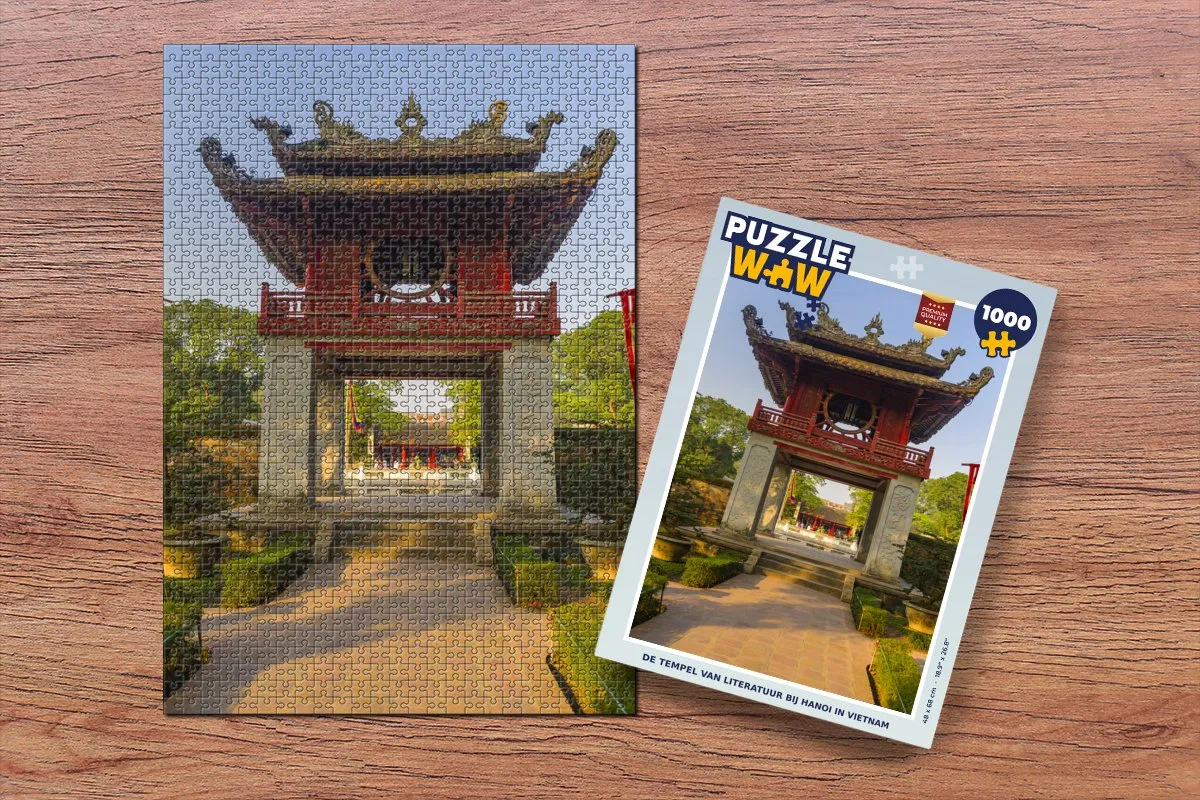 PuzzleWow Hanoi Tempel Legpuzzel 1000 Stuks - Multicolor