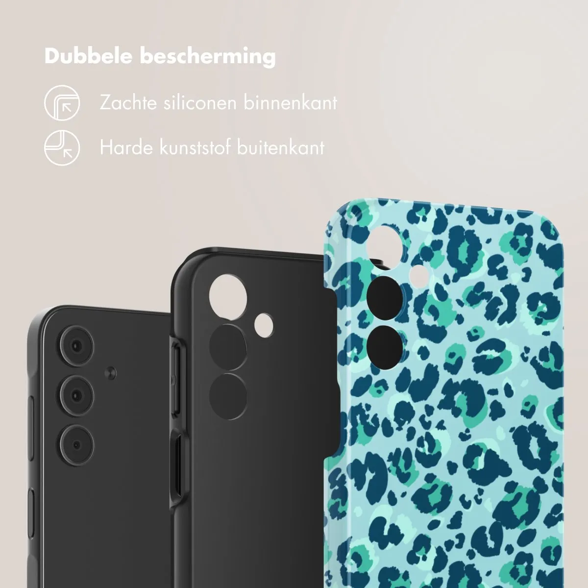 Selencia Hoesje Samsung Galaxy A15 Wild Spots Light Blue