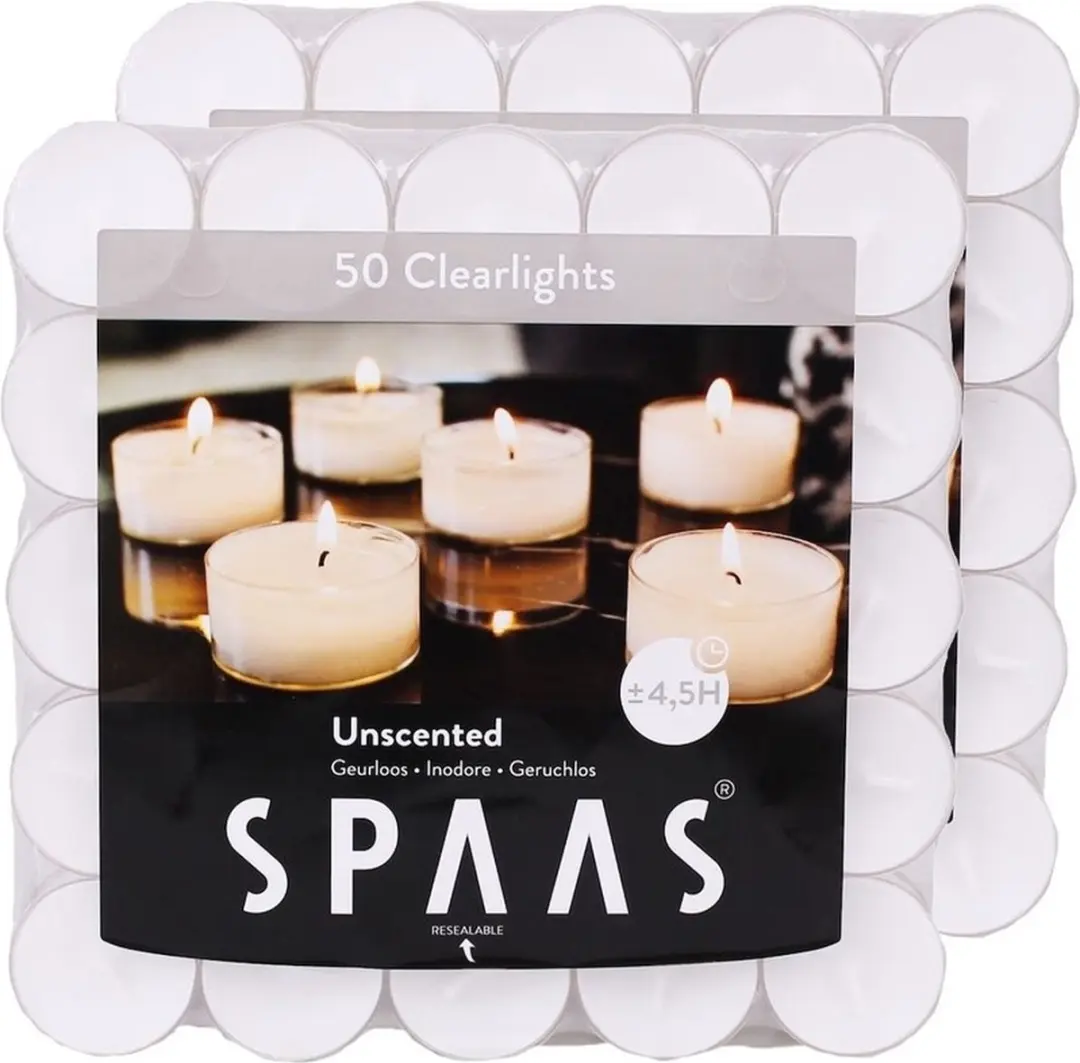 Spaas Clearlights theelichtjes/waxinelichtjes