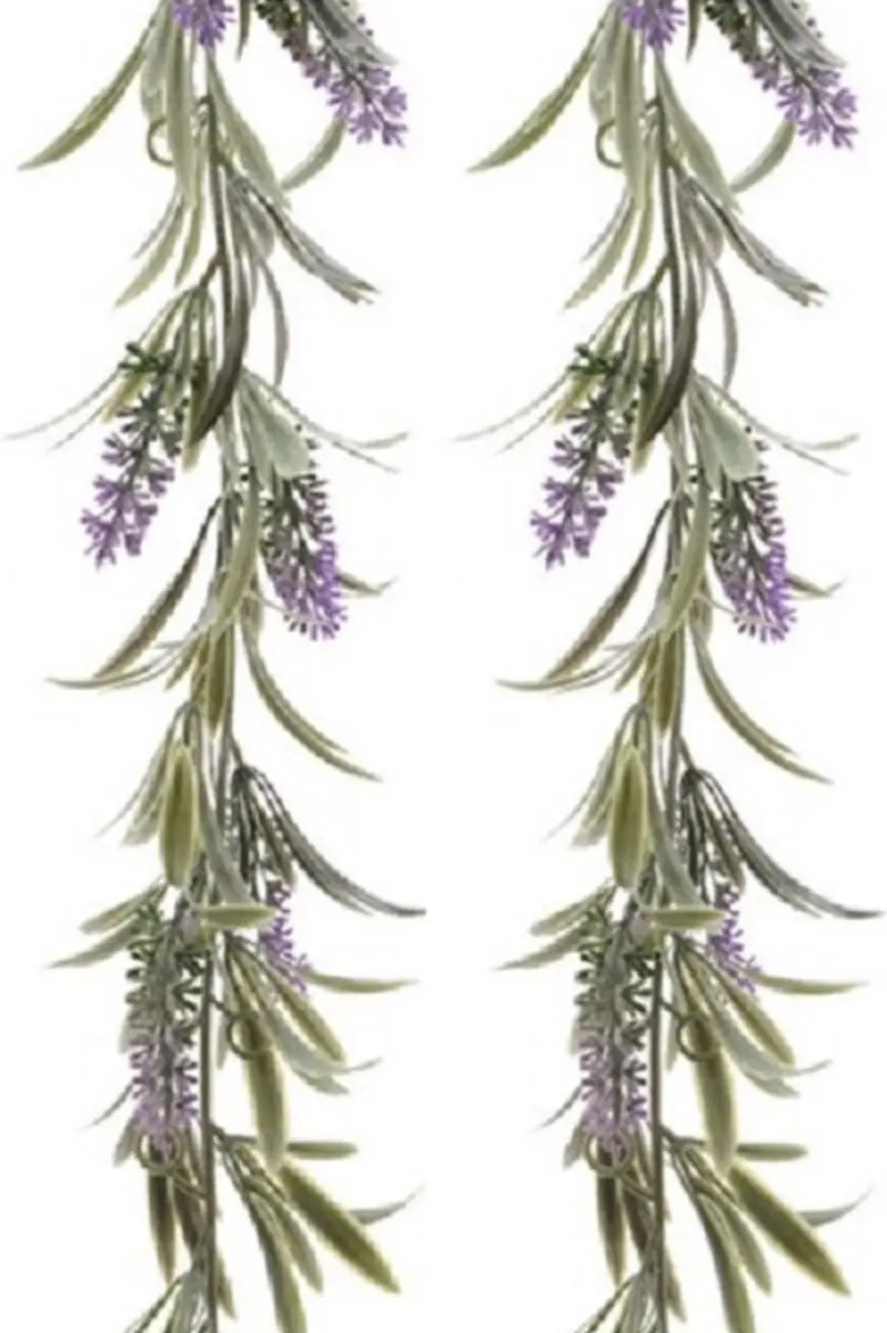 Lavendel kunsttak kunstplanten slinger 180 cm