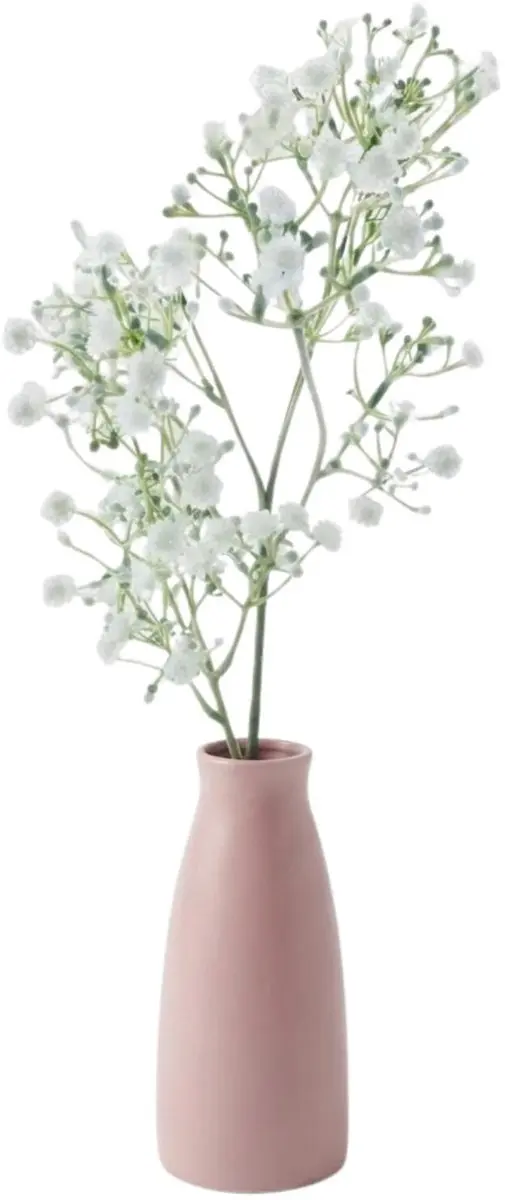 Bellatio Design Kunstbloemen Gipskruid Viette - 45 cm - wit - takken - kunst zijdebloemen - Gypsophila