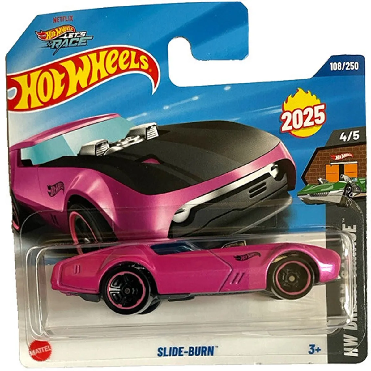 Hot Wheels Slide Burn Black/Pink Dream Garage 21A