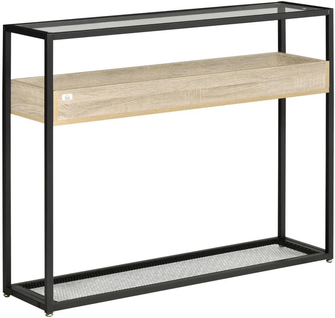 Smalle Consoletafel Met Glasplaat
