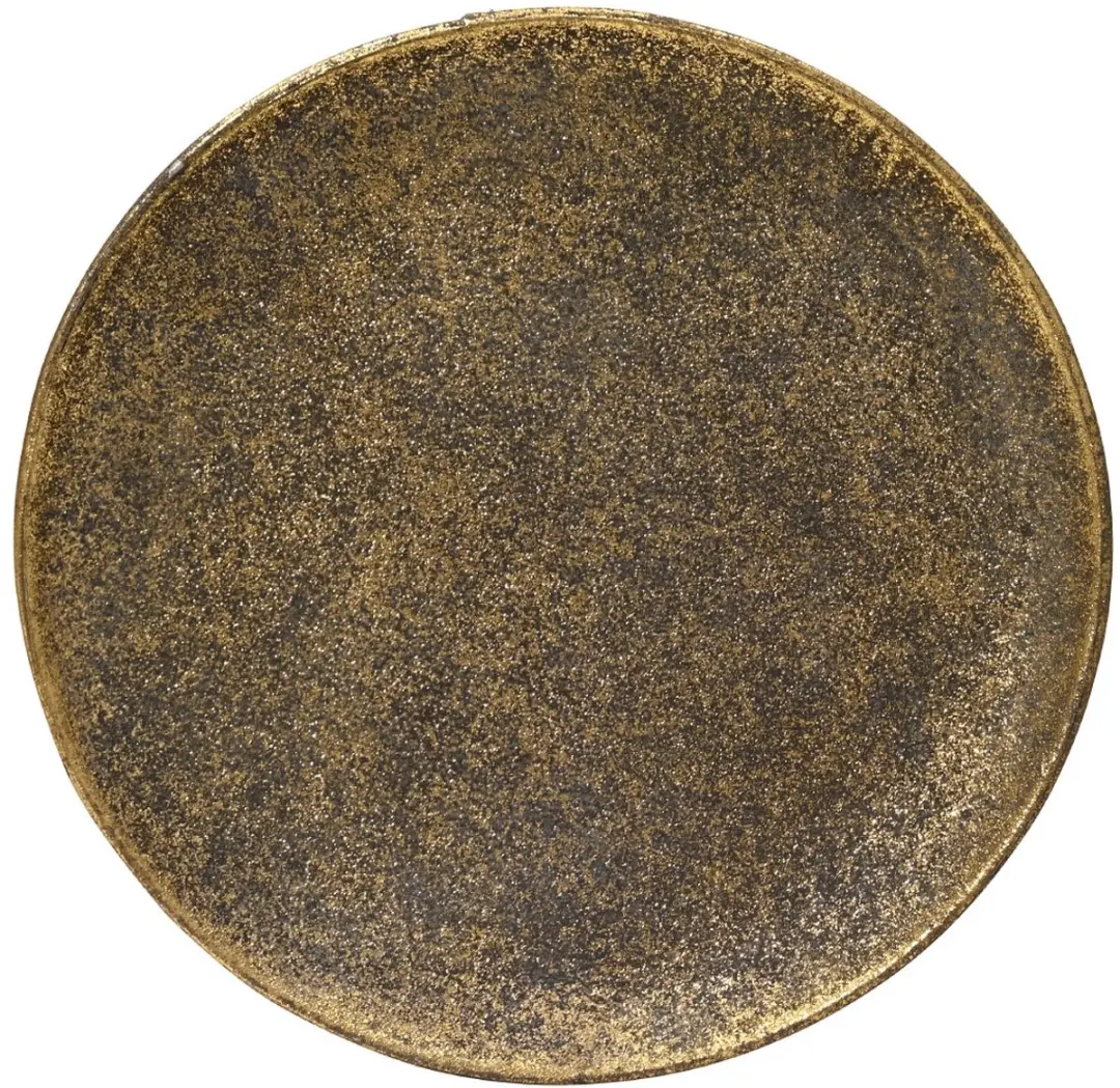 Kaemingk decoratiebord brons antiek glitter 28,5 cm ijzer