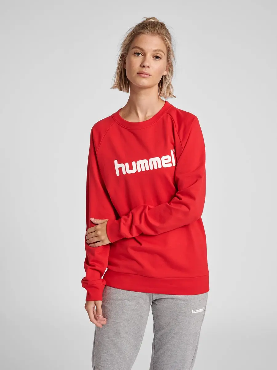 Hummel Cotton Logo Sweatshirt - Dames - XS - True Red - afbeelding 5 van 6