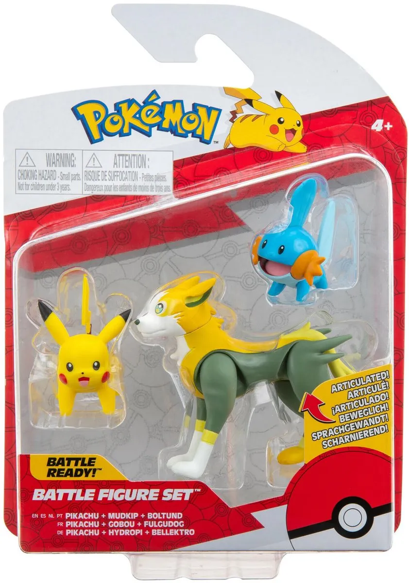 Pokémon Battle Figuren 3-pack - Dreepy/Growlithe/Lucario - 5-7,5cm - Multicolor