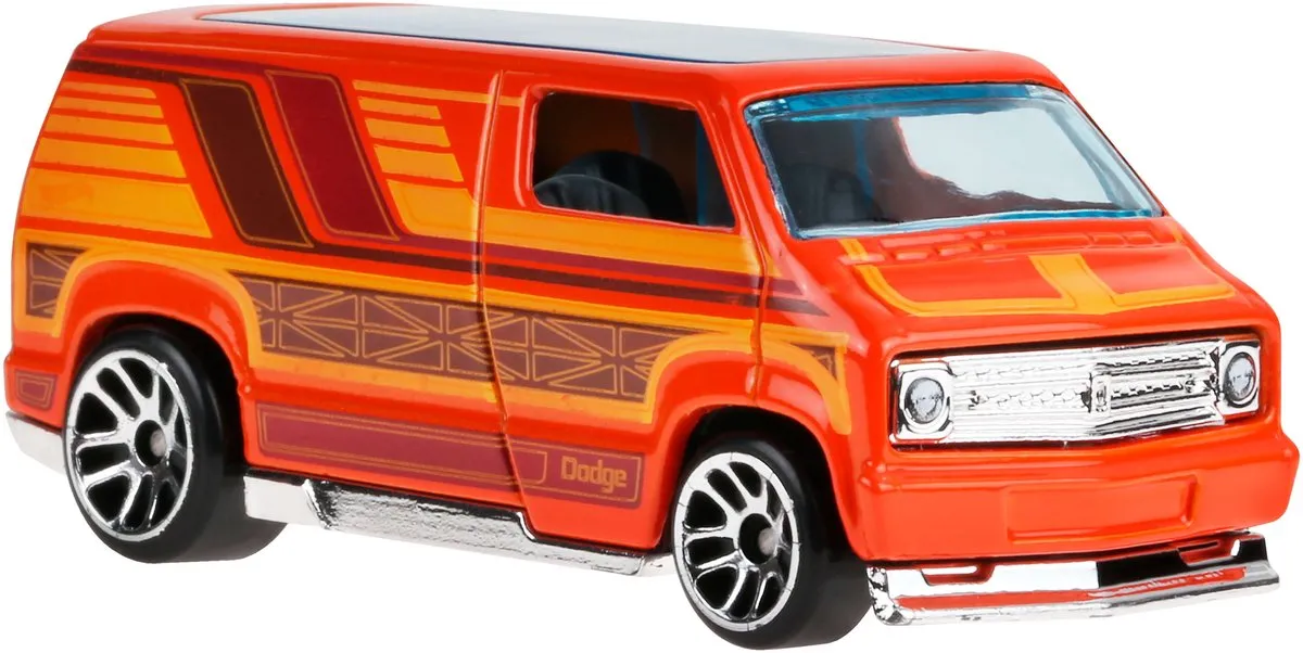 Hot Wheels 77 Dodge Van Auto JCB66 - Oranje