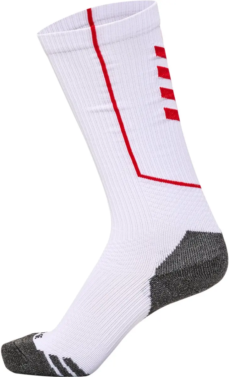 Hummel Pro High Sokken 35-38 - Wit/Rood - afbeelding 3 van 6
