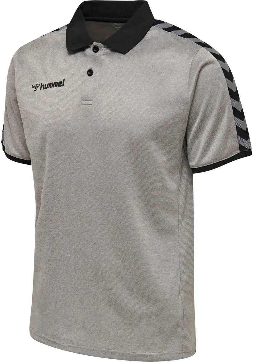 Hummel hmlAUTHENTIC Functional Polo - Grijs melange - S - afbeelding 2 van 6