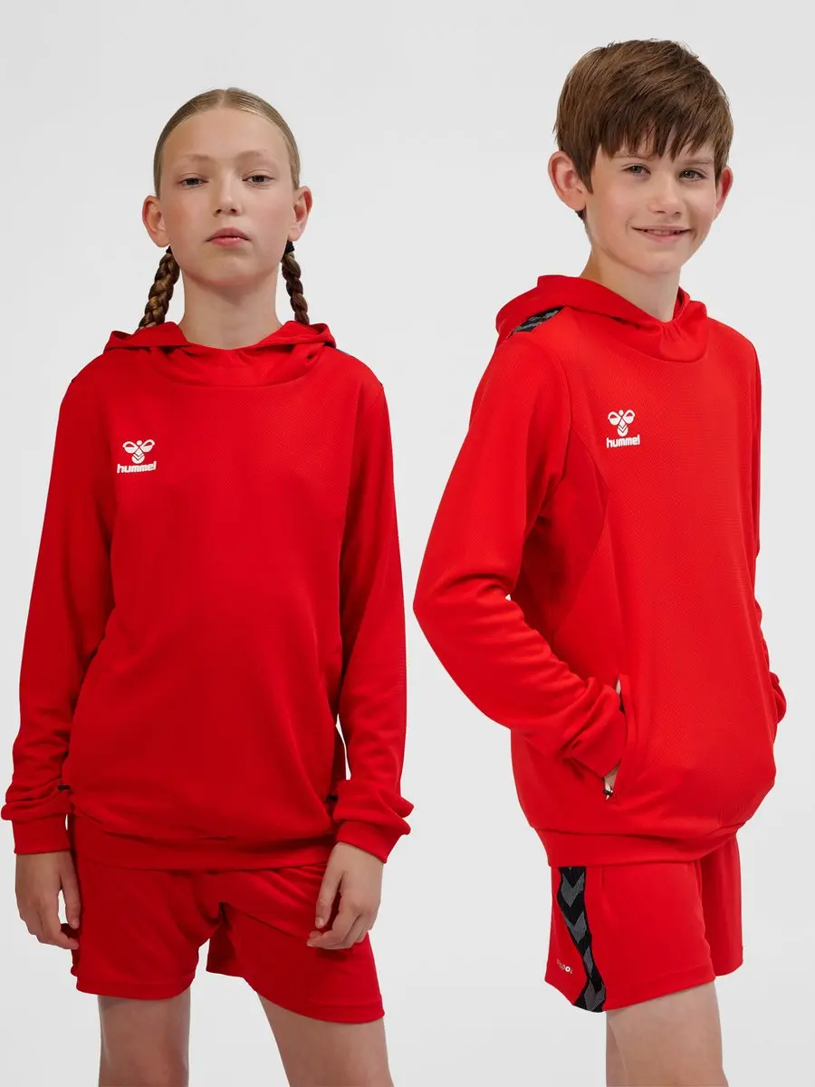 Hummel Authentic Pl Hoodie Kids 116 - True Red - afbeelding 5 van 6
