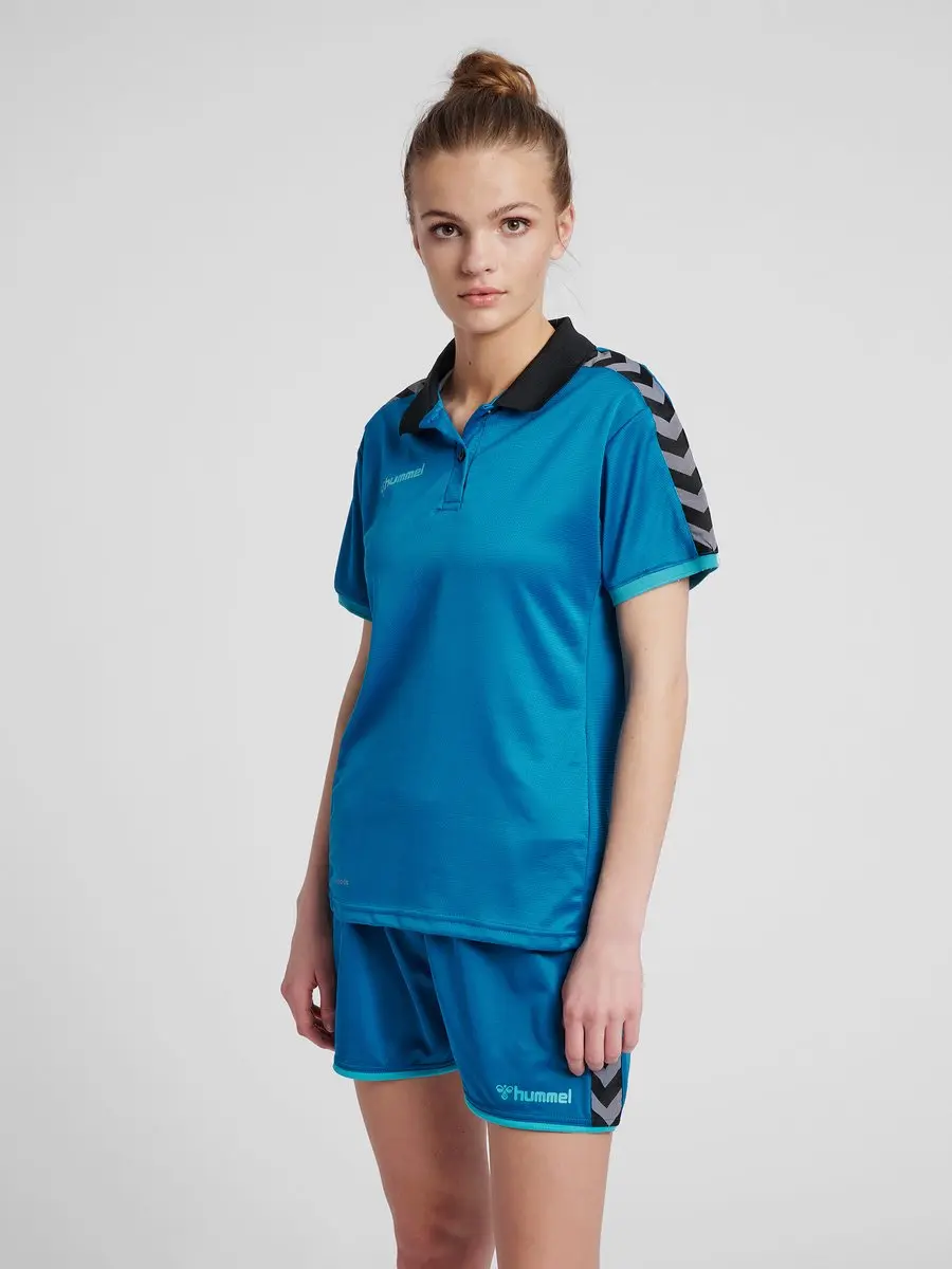 Hummel Authentic Woman Functioneel Poloshirt - Small - Celestial - afbeelding 4 van 6