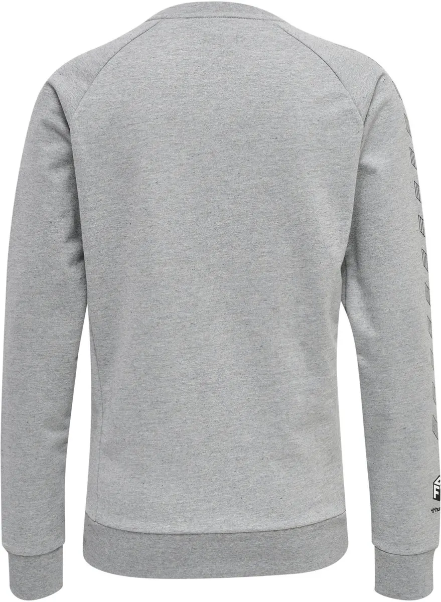 Hummel Move Grid Katoenen Sweatshirt - Grijs Melange - afbeelding 3 van 6
