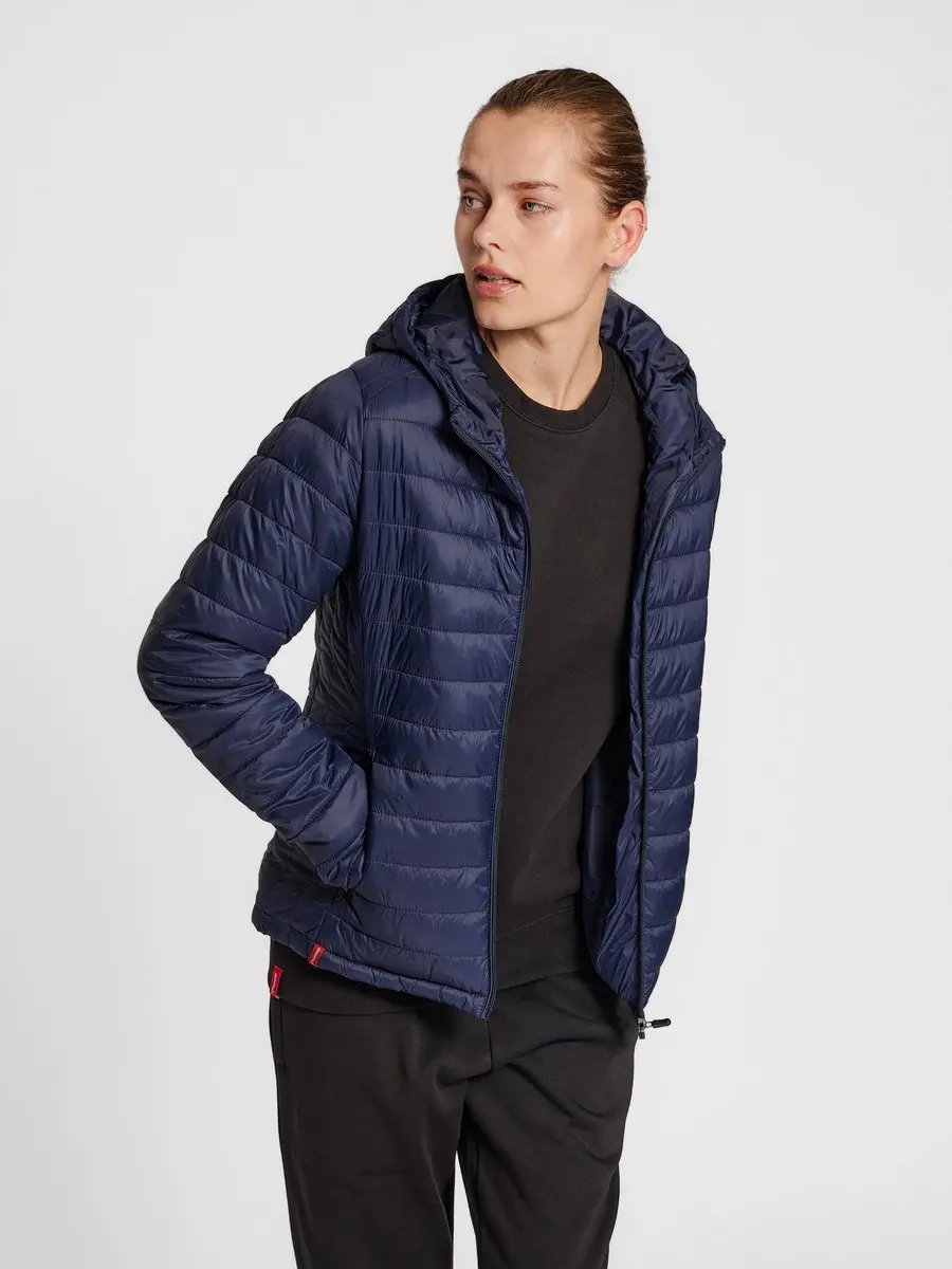 Hummel Red Quilted Hood Jacket - Dames - Marine - XL - afbeelding 5 van 6