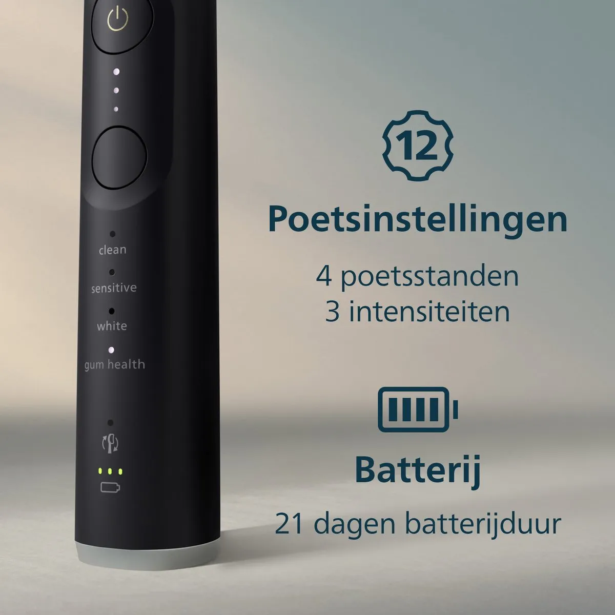 Philips Sonicare 7100 Series - Elektrische Tandenborstel - Zwart - Reisetui - Gezonder tandvlees - HX7421/01