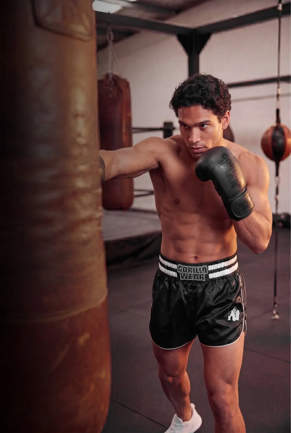 Gorilla Wear Tacoma Fighting Shorts XL - Zwart/Wit - afbeelding 3 van 6