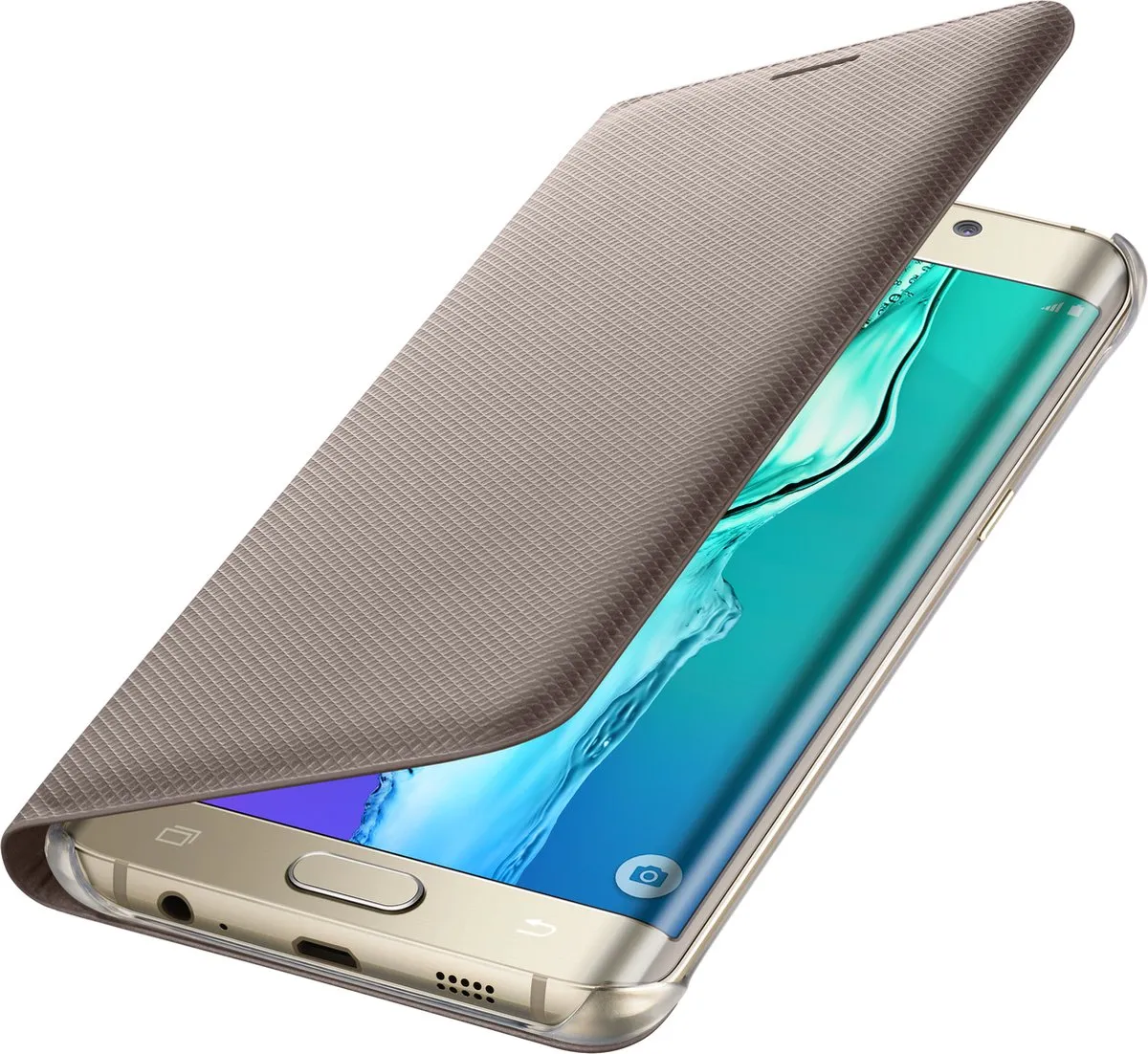 Samsung Flip Wallet Galaxy S6 Edge+ - Goud