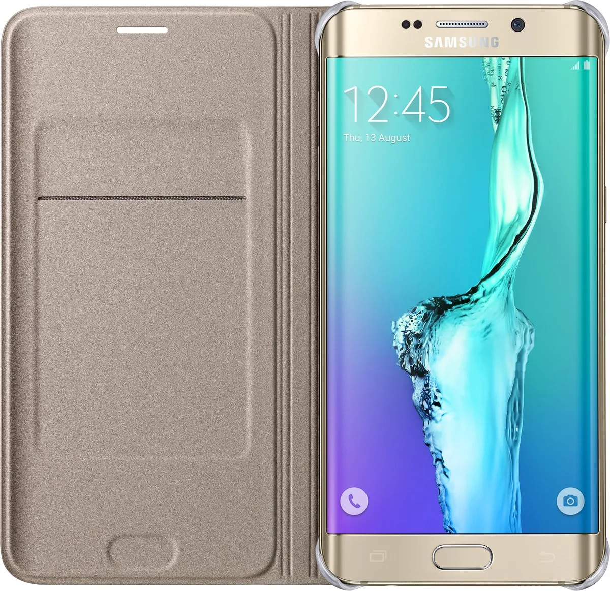 Samsung Flip Wallet Galaxy S6 Edge+ - Goud