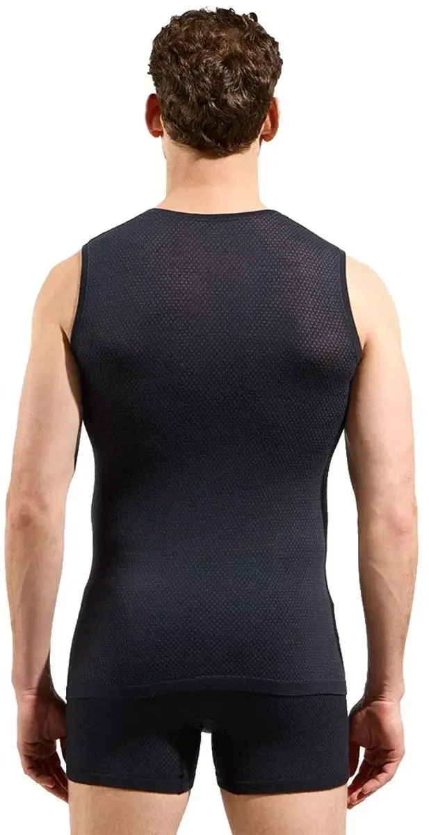 ODLO Merino PW 140 Seamless Baselayer Mouwloos M - Zwart - afbeelding 2 van 4