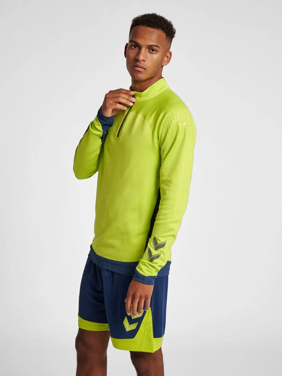 Hummel HmlLEAD Half Zip - Lime Punch - afbeelding 5 van 6