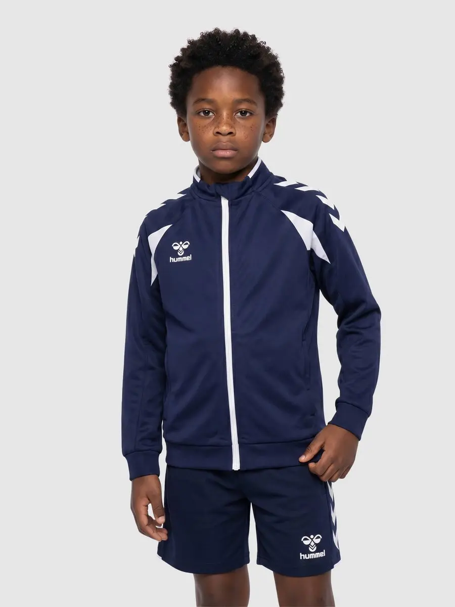 Hummel Core 2.0 Track Zip Jacket Kids - Marine/Wit - afbeelding 5 van 6