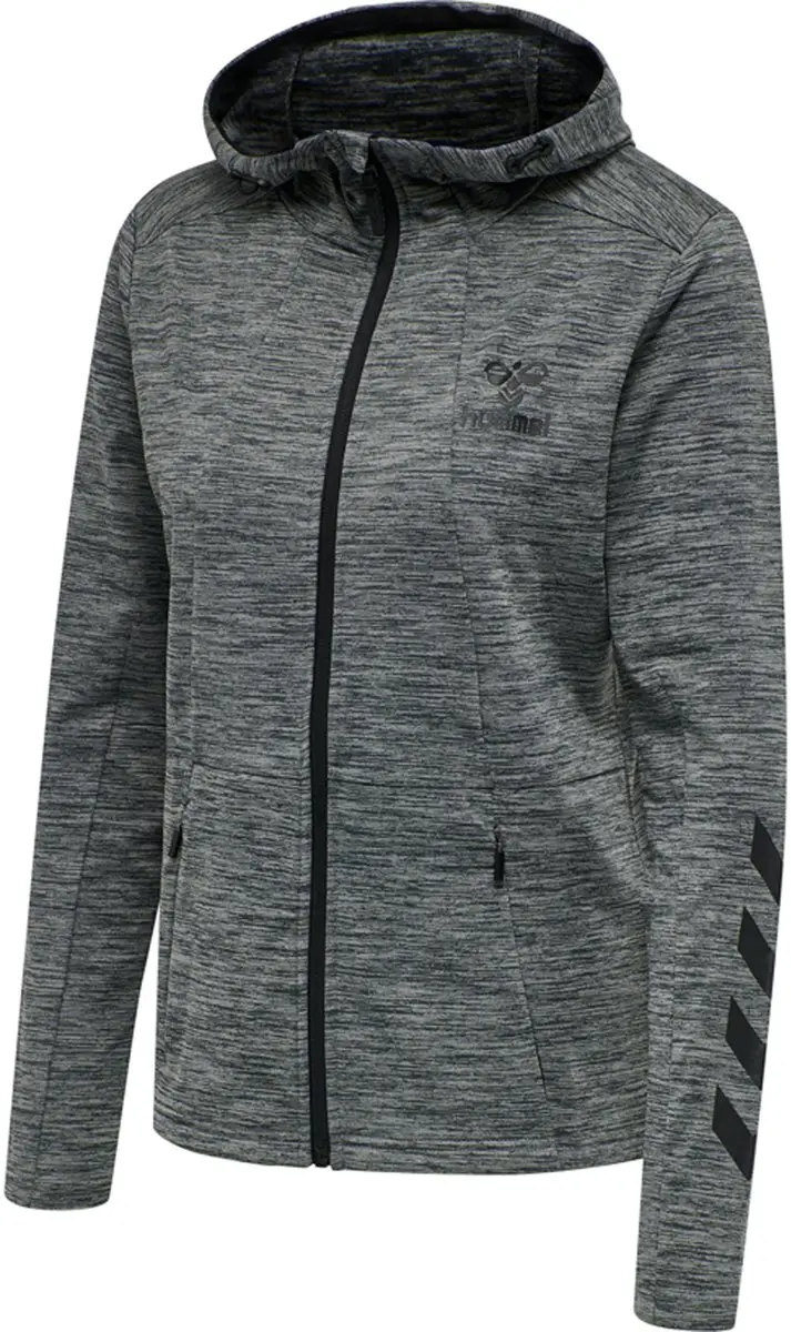 Hummel Selby Zip Hoodie - DARK GREY MELANGE - afbeelding 2 van 6