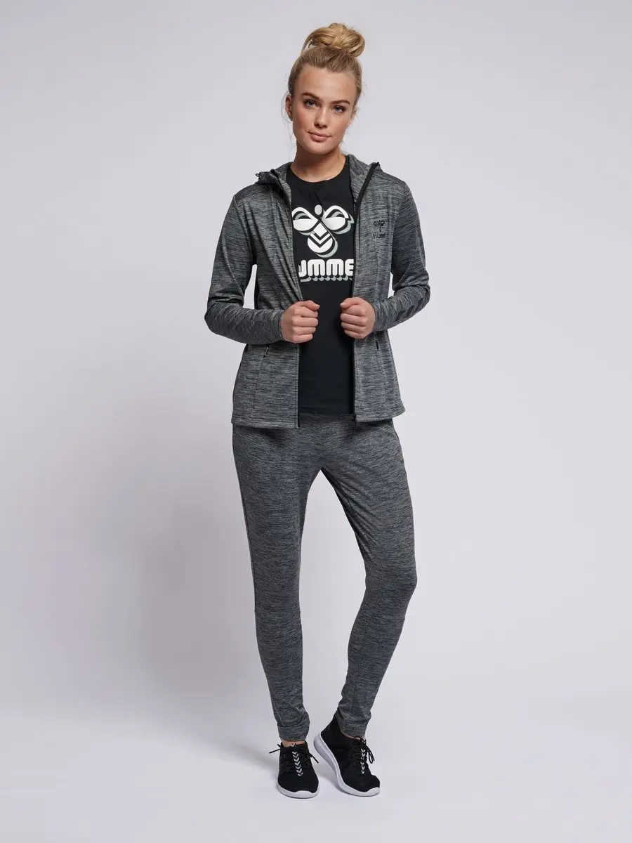 Hummel Selby Zip Hoodie - DARK GREY MELANGE - afbeelding 6 van 6
