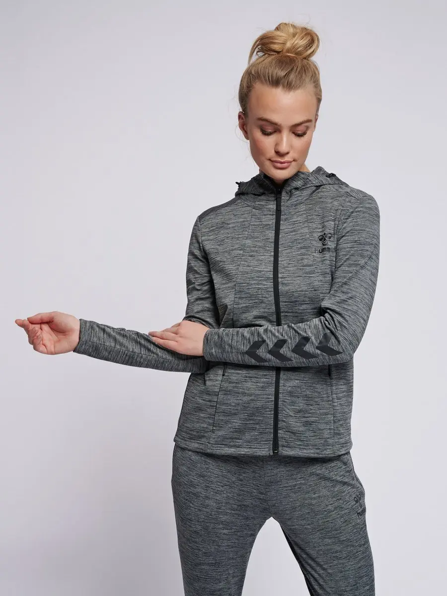 Hummel Selby Zip Hoodie - DARK GREY MELANGE - afbeelding 5 van 6