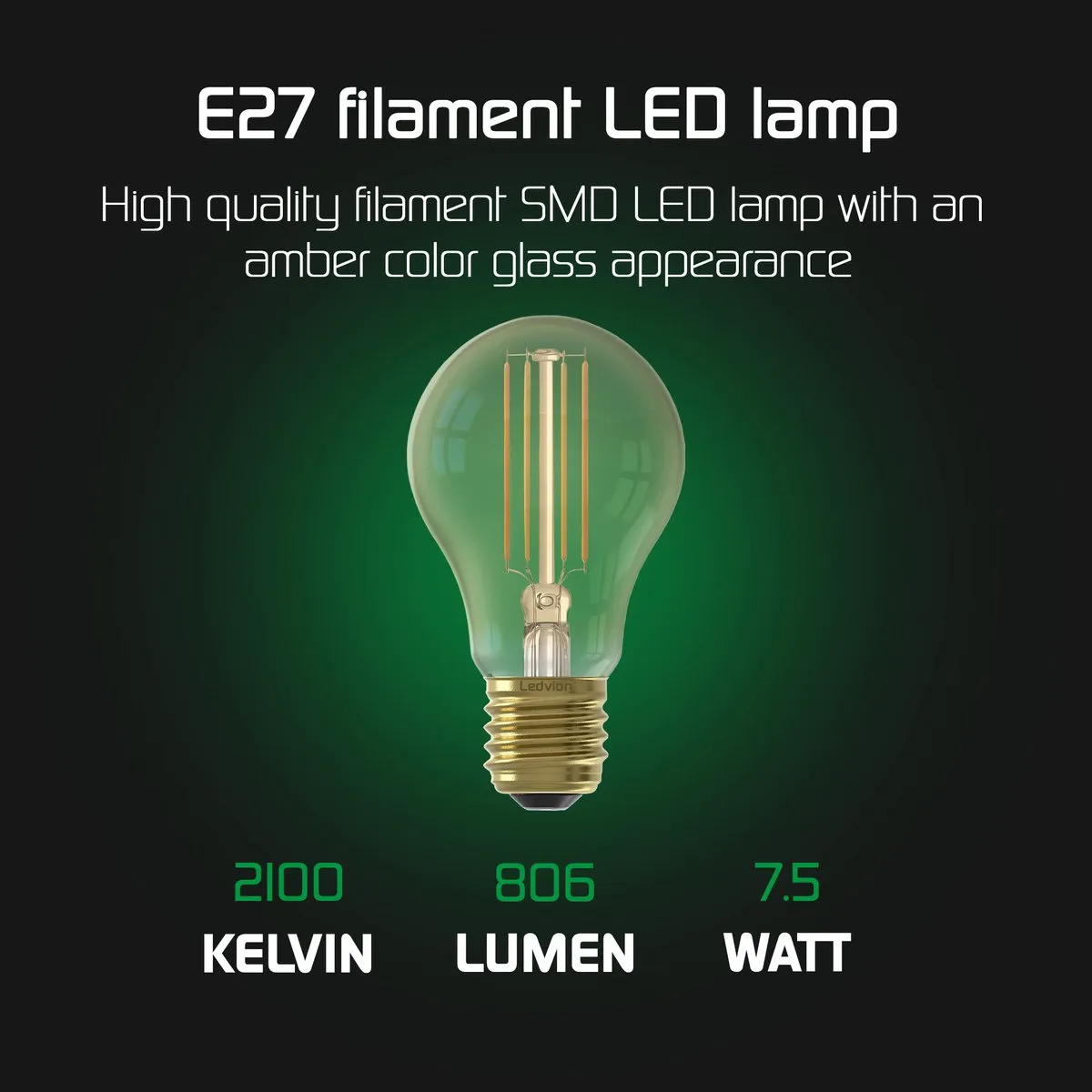 Ledvion LED Wandlamp Antraciet 15W 2100K - 2 Stuks