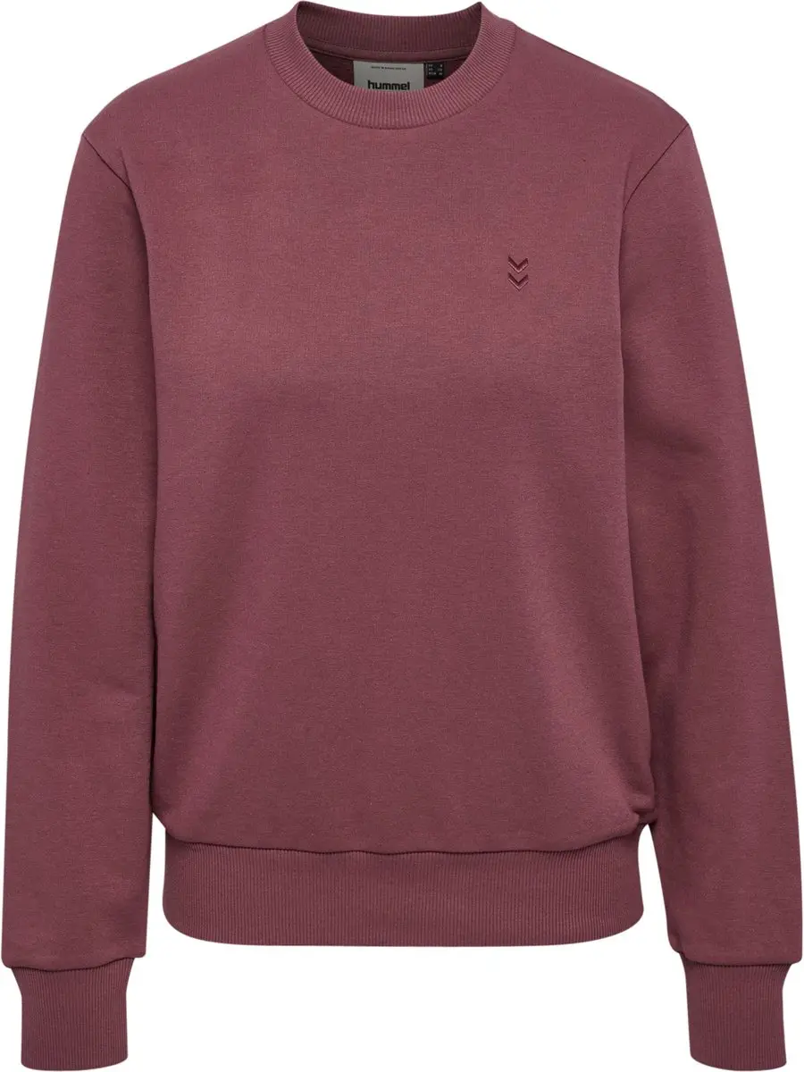Hummel Dames Sweatshirt met Logo Borduursel en Ronde Hals