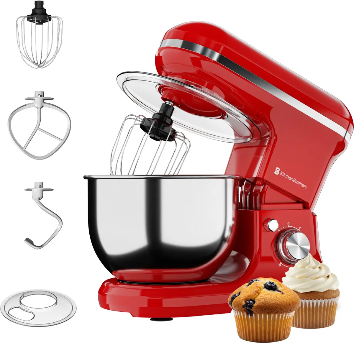 KitchenBrothers 1200W Keukenmachine 5L